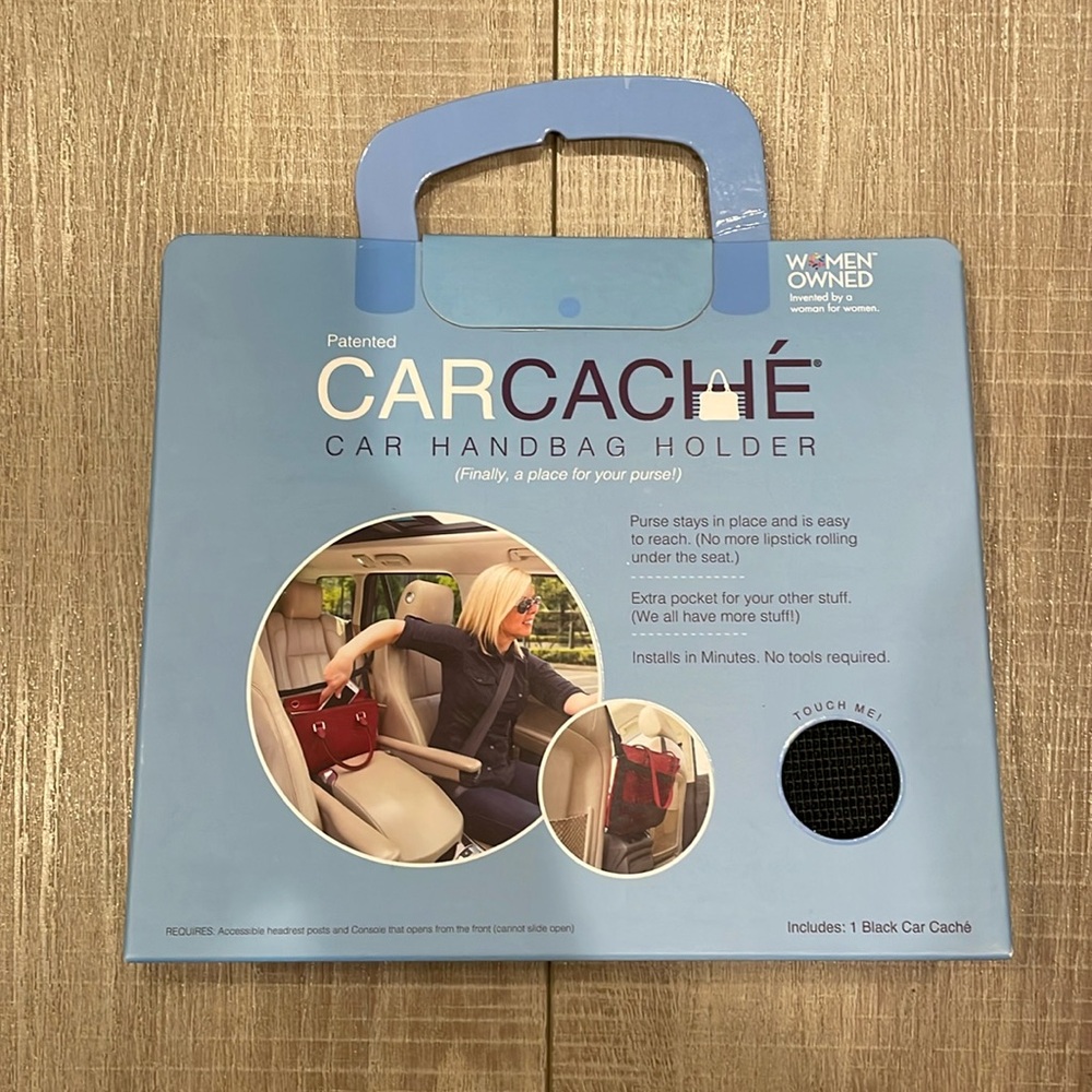 Car Cache - car handbag holder in black